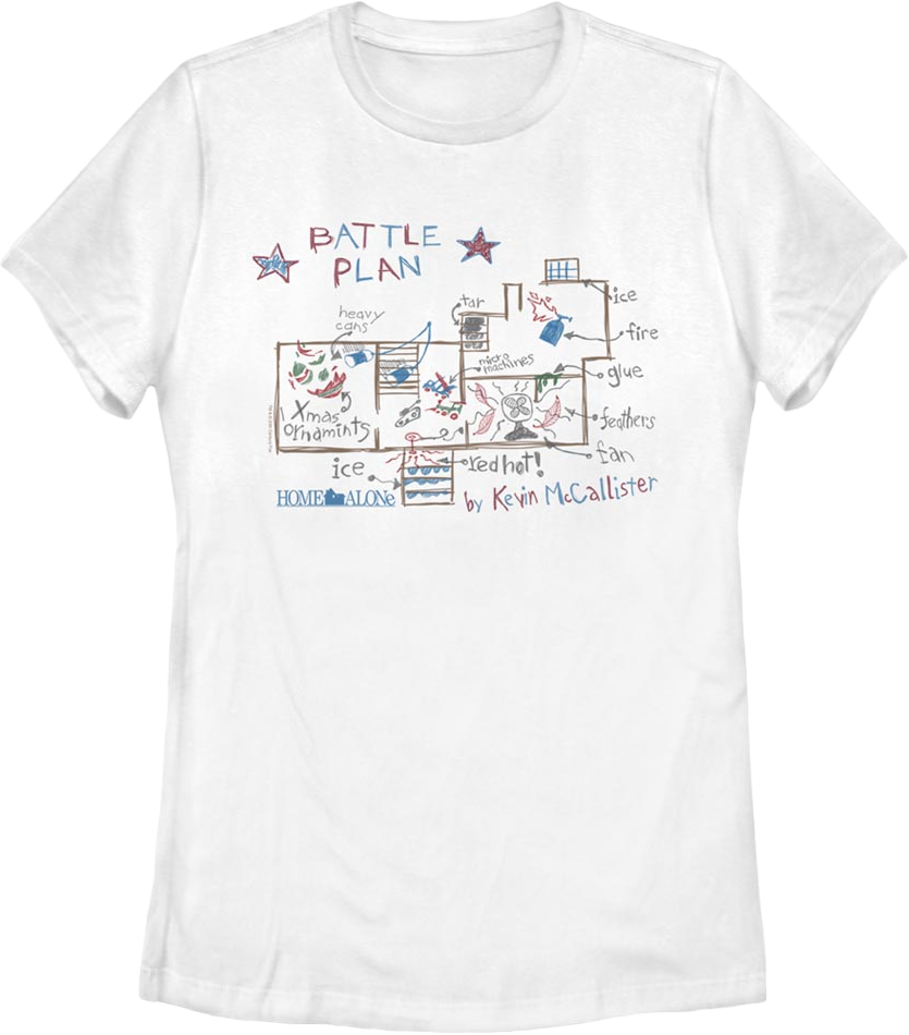 Womens Battle Plan Home Alone Shirt product image 1