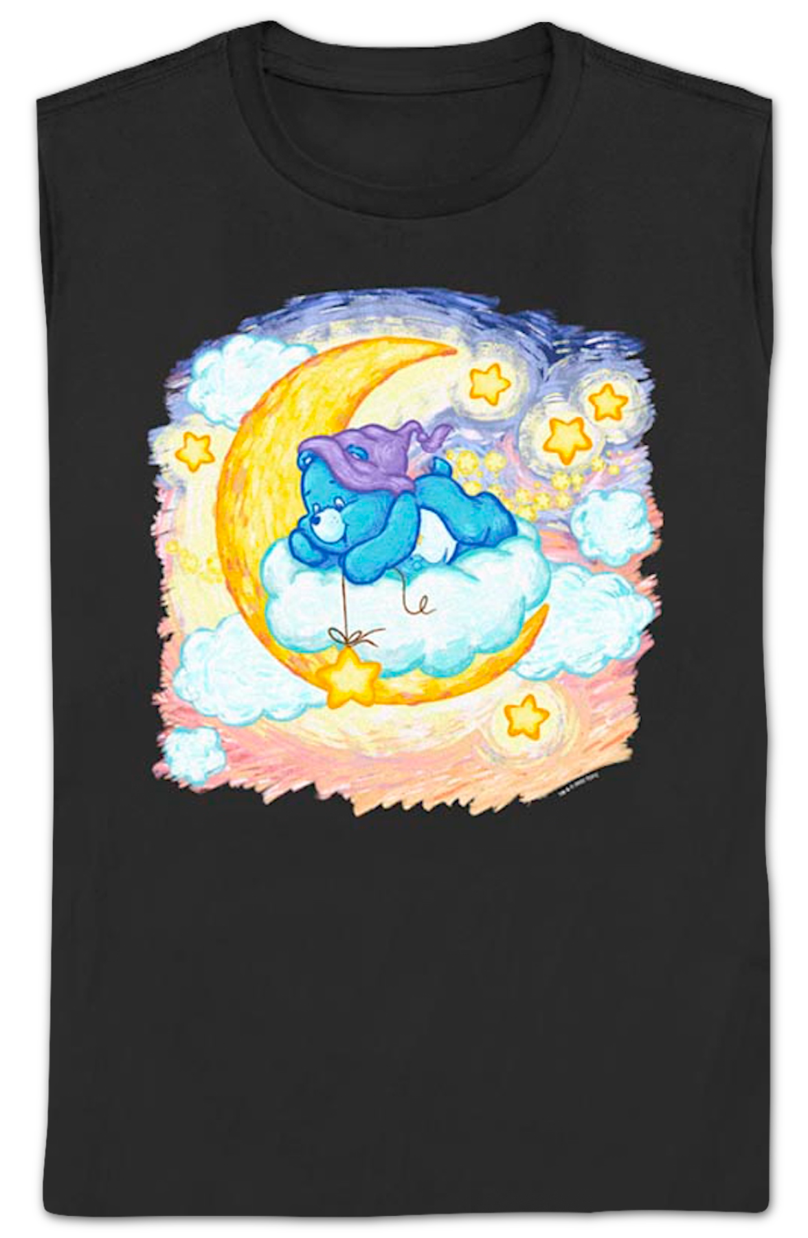 Womens Bedtime Moon And Stars Care Bears Shirt product image 2