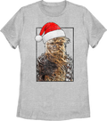 Womens Chewbacca Santa Claus Hat Star Wars Shirt