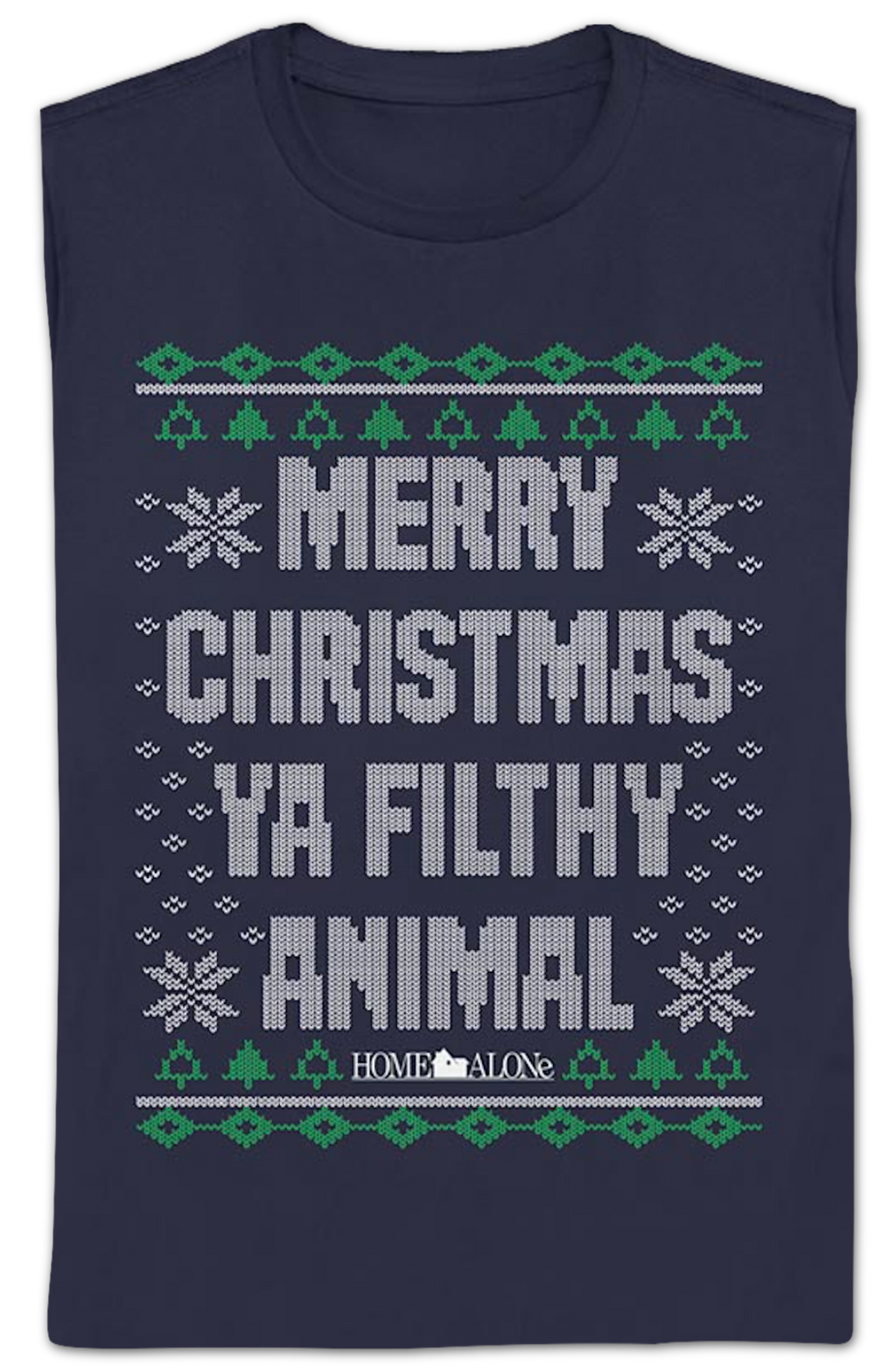 Womens Filthy Animal Faux Ugly Sweater Home Alone Shirt product image 2