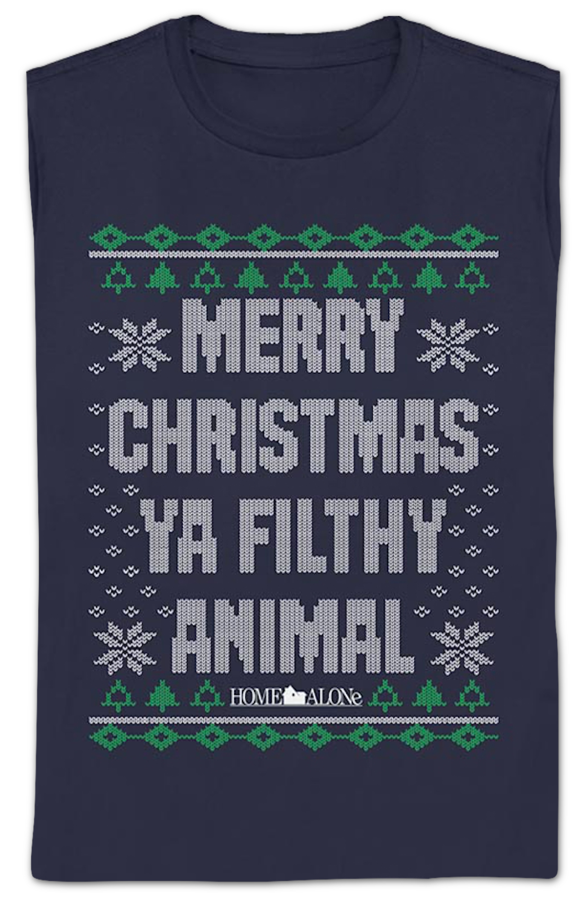 Womens Filthy Animal Faux Ugly Sweater Home Alone Shirt product image 2