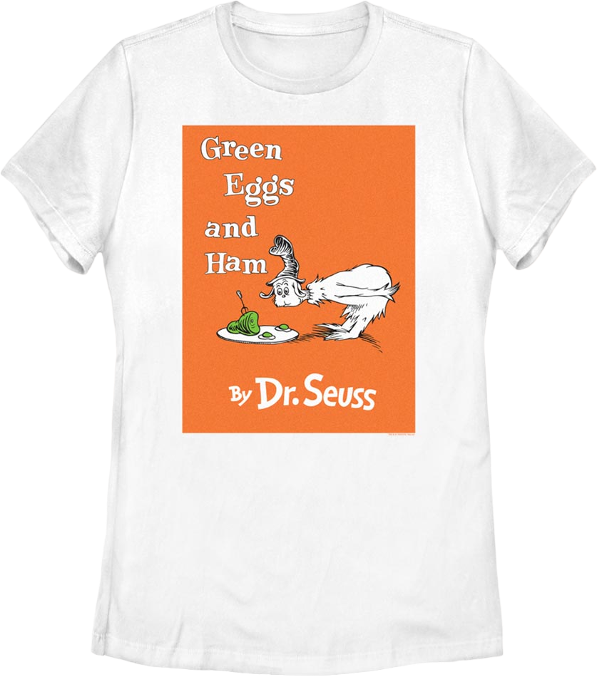 Womens Green Eggs And Ham Cover Dr. Seuss Shirt product image 1