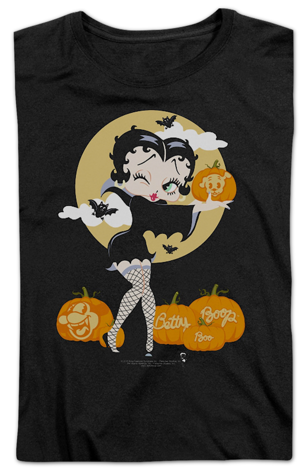 Womens Halloween Pumpkin Patch Betty Boop Shirt product image 2