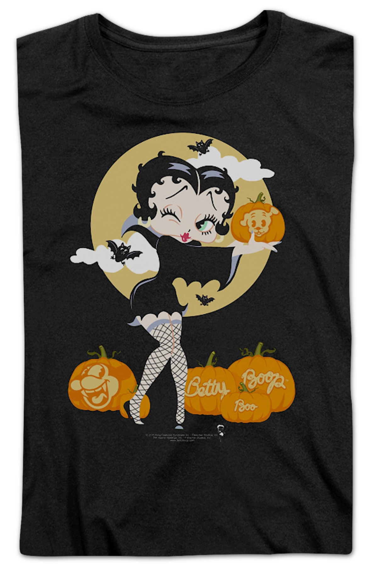 Womens Halloween Pumpkin Patch Betty Boop Shirt product image 2