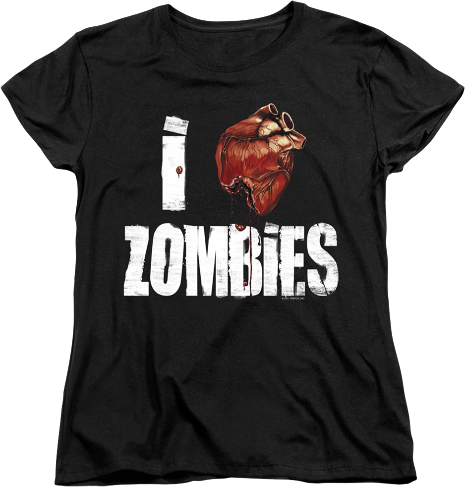 Womens I Love Zombies Shirt product image 1