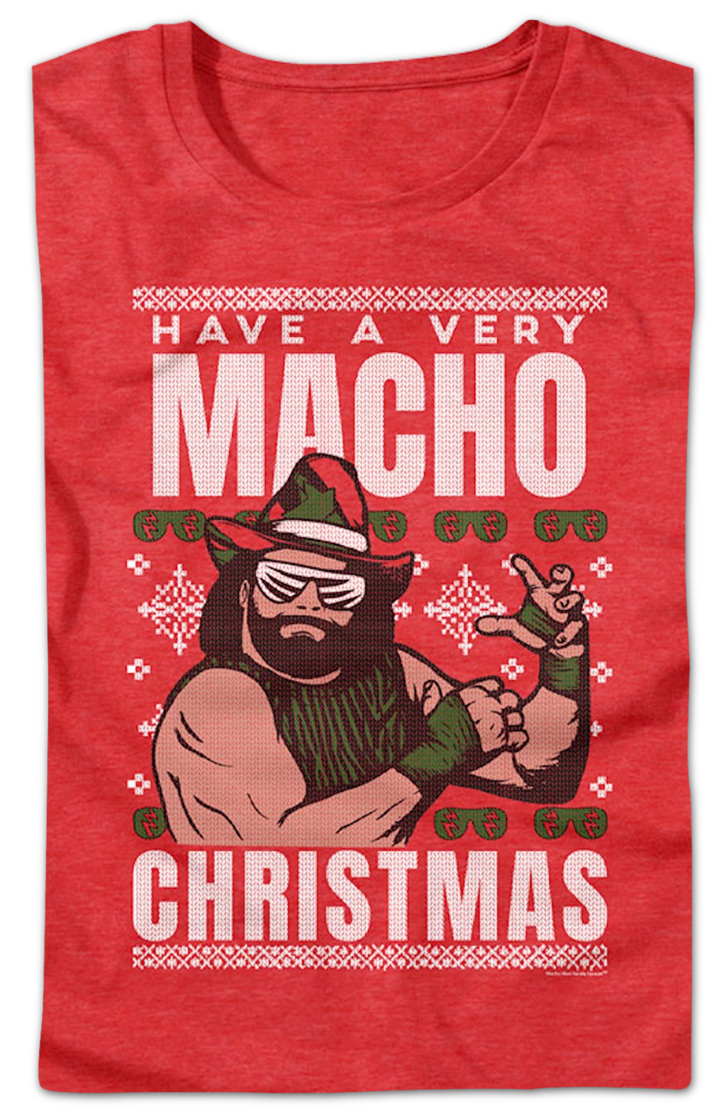 Womens Macho Christmas Faux Ugly Sweater Man Randy Savage product image 2