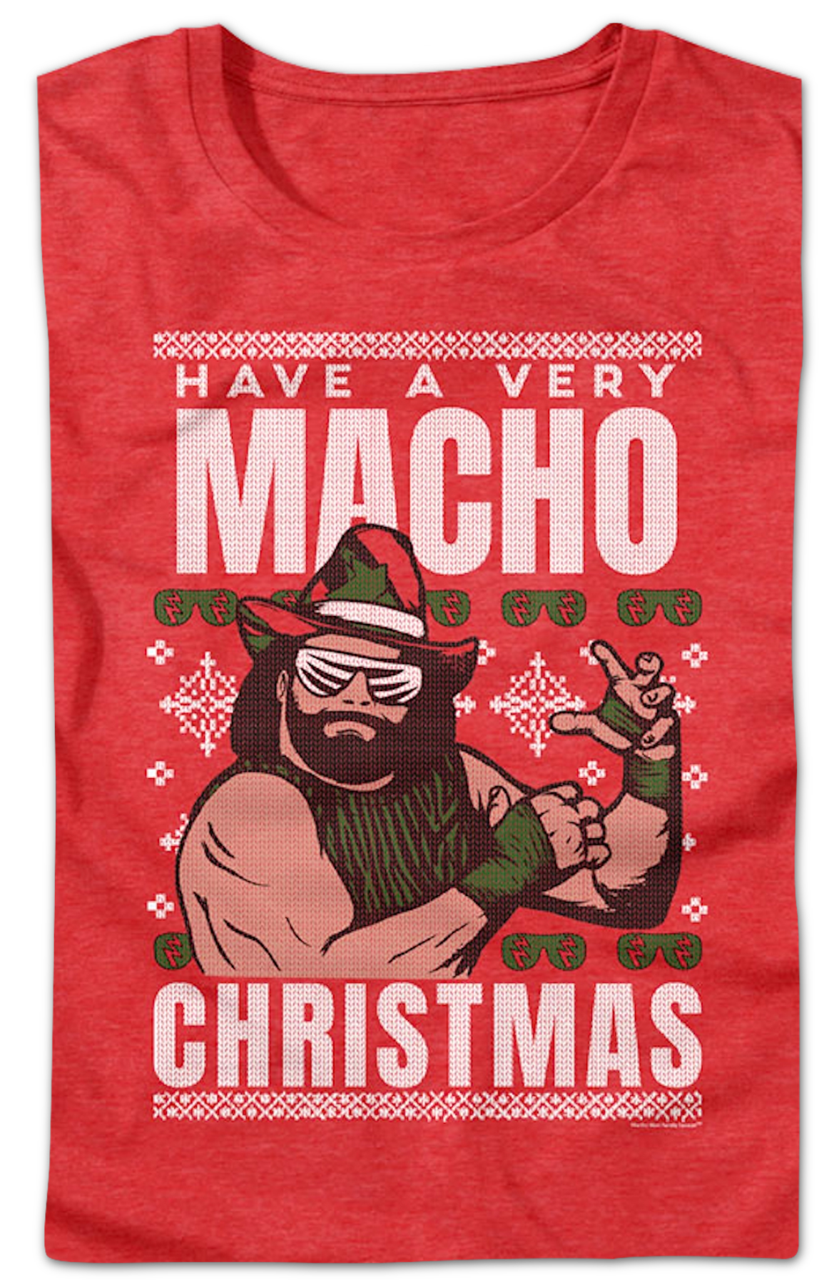 Womens Macho Christmas Faux Ugly Sweater Man Randy Savage product image 2