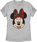 Womens Minnie Mouse Christmas Bow Disney Shirt product image 1