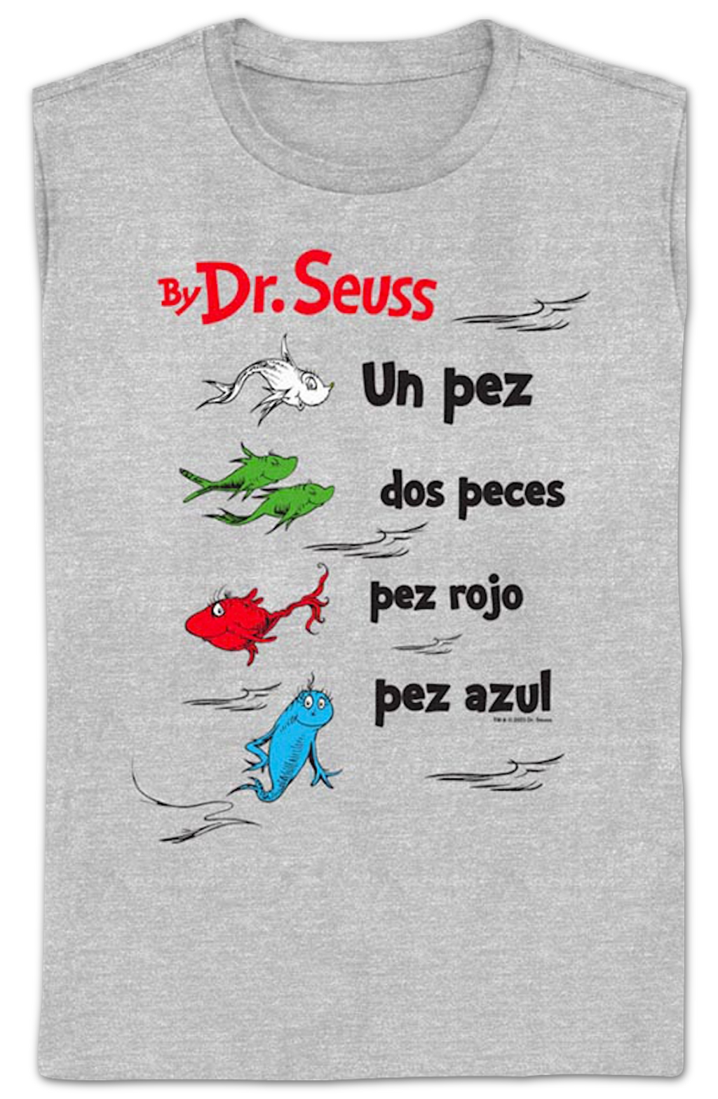 Womens Spanish One Fish, Two Red Blue Dr. Seuss Shirt product image 2