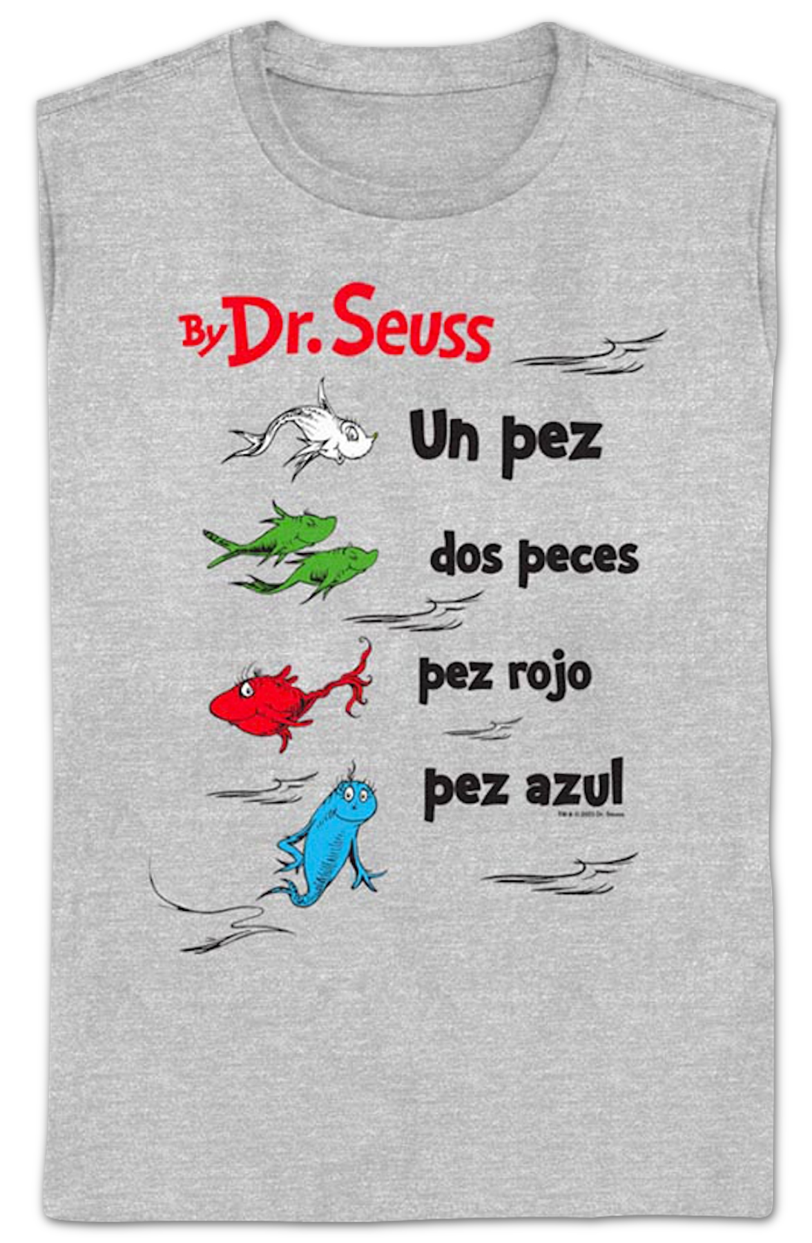Womens Spanish One Fish, Two Red Blue Dr. Seuss Shirt product image 2