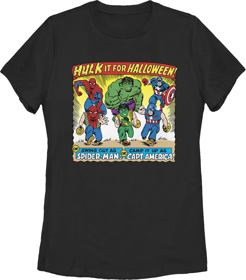 Womens Vintage Avengers Halloween Costumes Ad Marvel Comics product image 1
