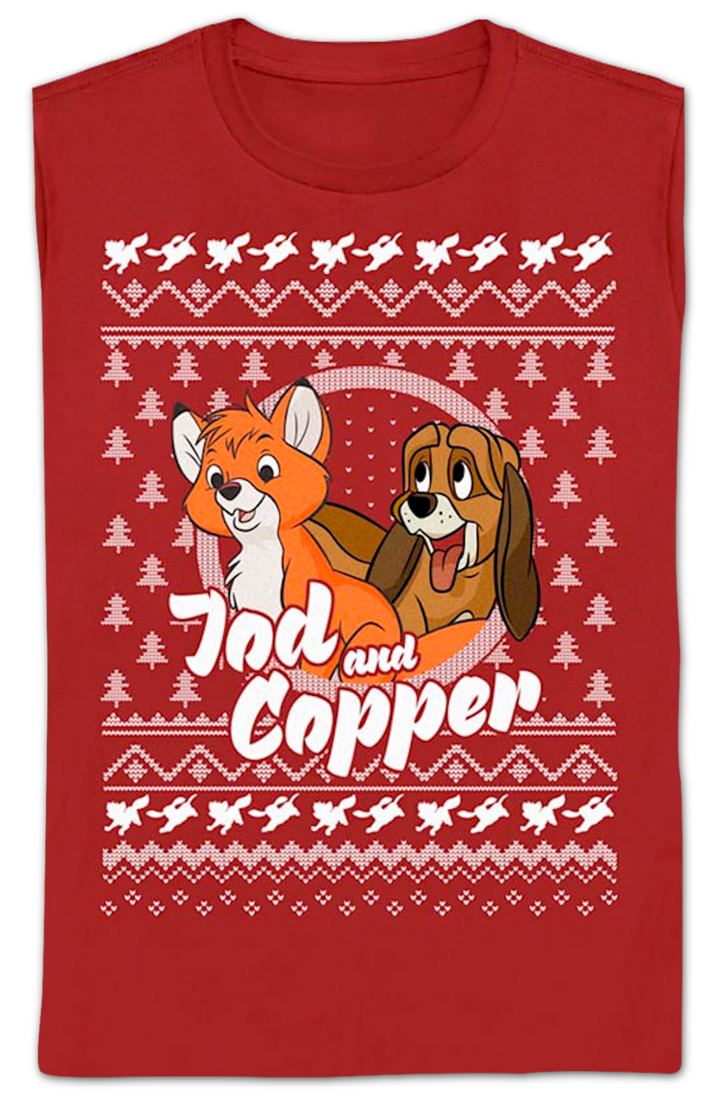 Womens The Fox and Hound Faux Ugly Christmas Sweater Disney product image 2