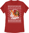 Womens The Fox and Hound Faux Ugly Christmas Sweater Disney product image 1