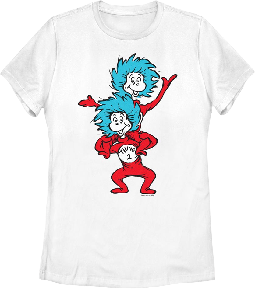 Womens Thing One & Two Dr. Seuss Shirt product image 1