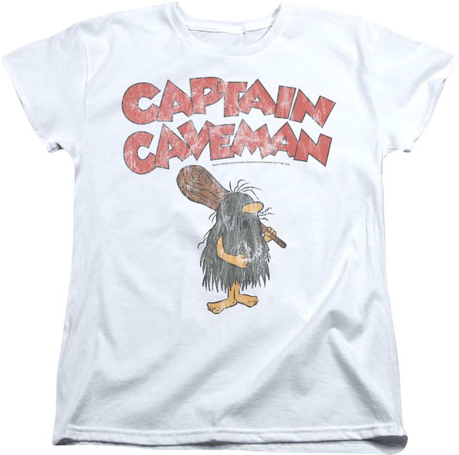 Womens Vintage White Captain Caveman Shirt product image 1