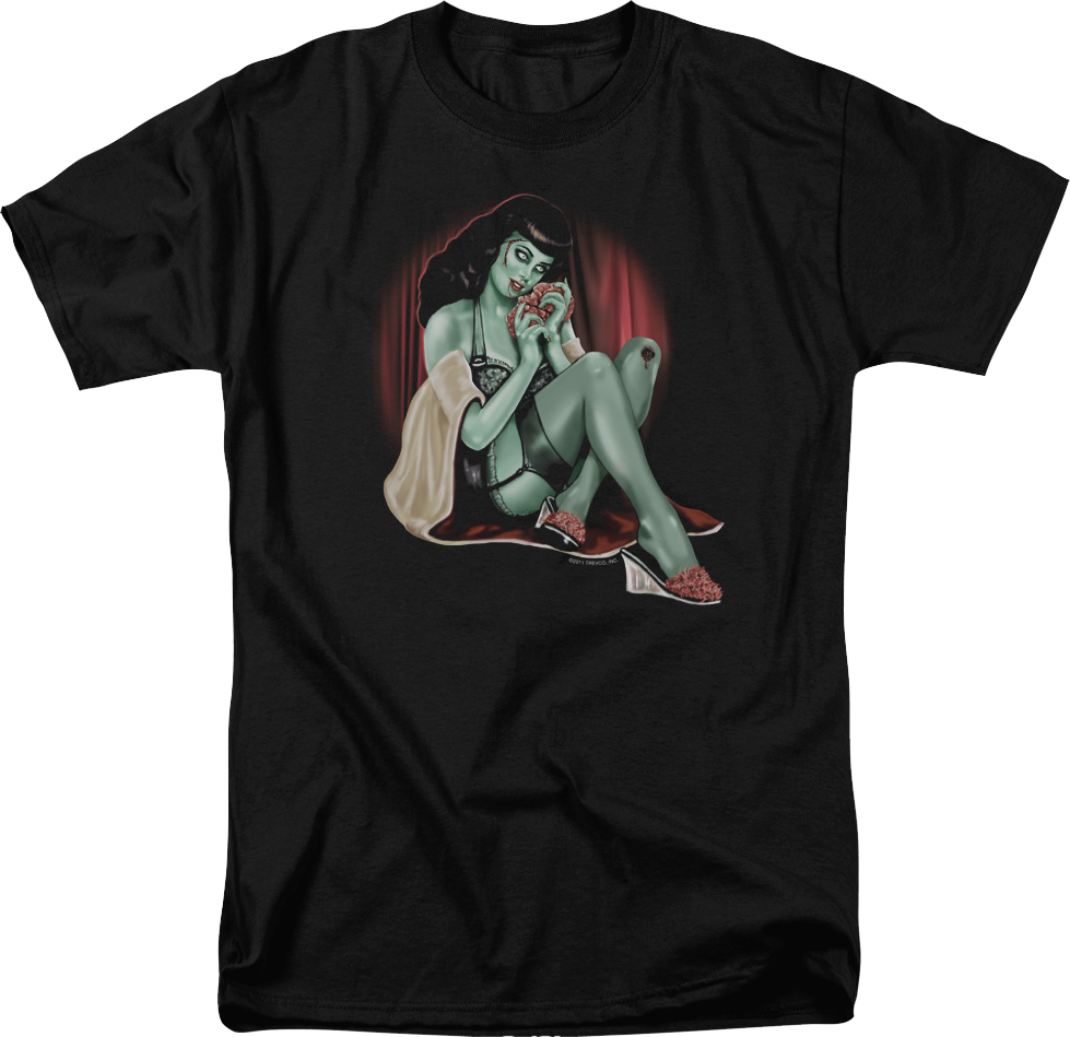 Zombie Pinup Girl T-Shirt product image 1